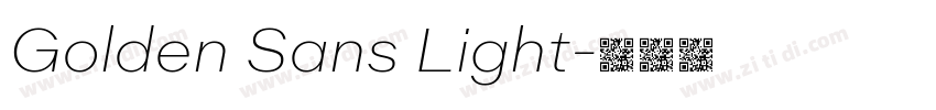 Golden Sans Light字体转换